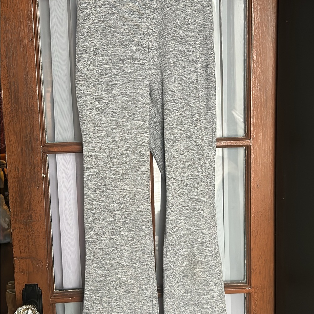 SHEIN Gray Marled Flared Leggings